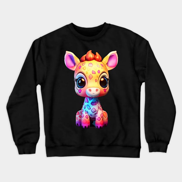 Jolly Jirafa Crewneck Sweatshirt by apsi